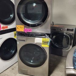 LG ThinQ WashTower Single Unit Front Load Washer 4.5 Cubic Feet  AND  Gas Dryer 7.4 Cubic Feet