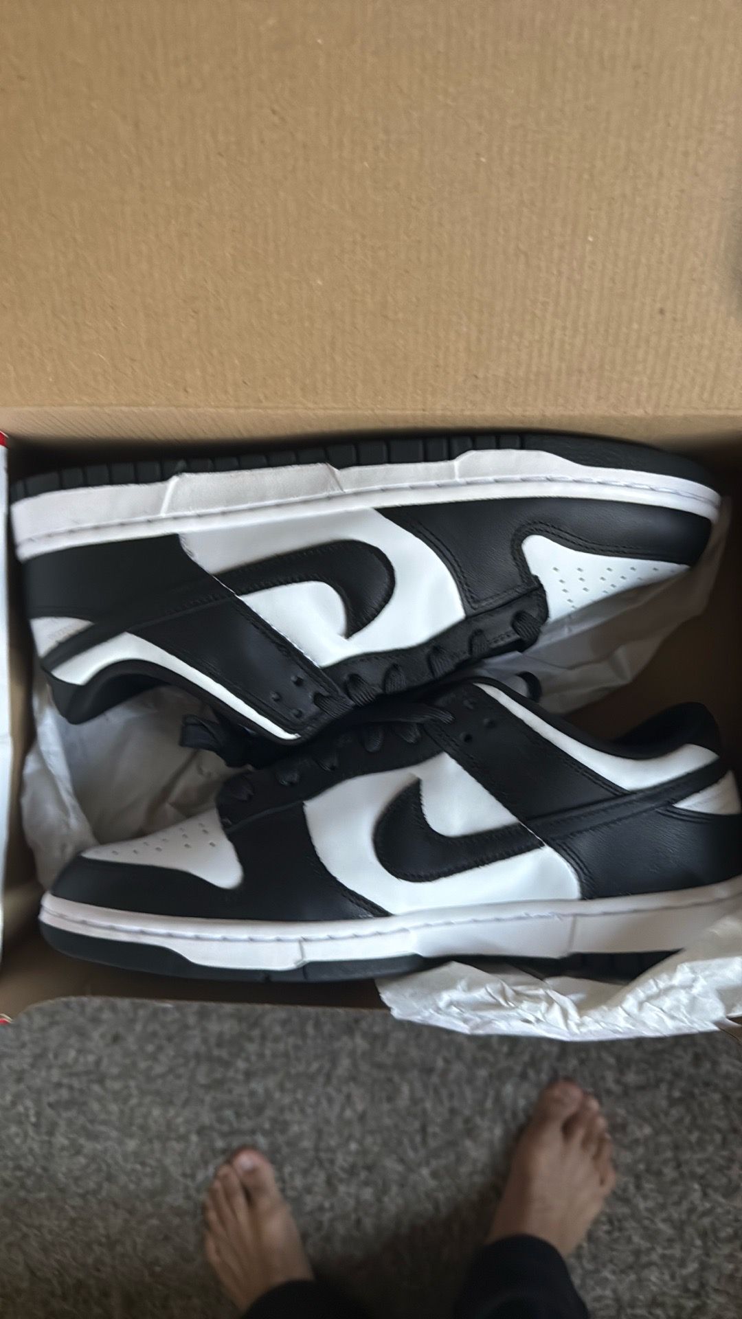 Nike panda dunks size 10