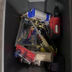 Box Of New And Used Tools 