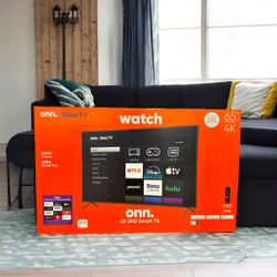 HD371 65” Onn smart 4k led Uhd tv floor model