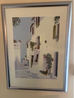 Giorgio Zuppini “Colori d'estate” & “La Scalinata” framed