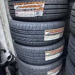 SET OF FOUR NEW TIRES 225/55/17 ARROYO GRANDSPORT A/S INCLUDING MOUNT AND BALANCE 