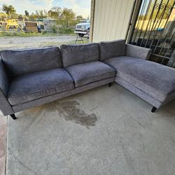 Two Piece  Gray  L Sectional