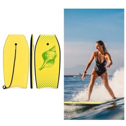  41"' Super Lightweight Bodyboard Surfing W/Leash EPS Core Boarding IXPE Yellow