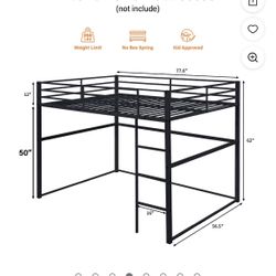 Loft Full size Bed Frame 