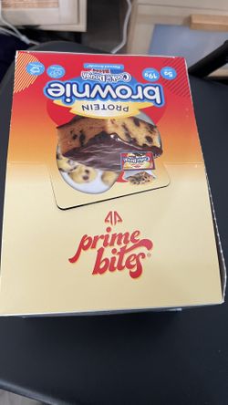 Prime Bites Cookie Dough Protein Brownie 12 Count New 