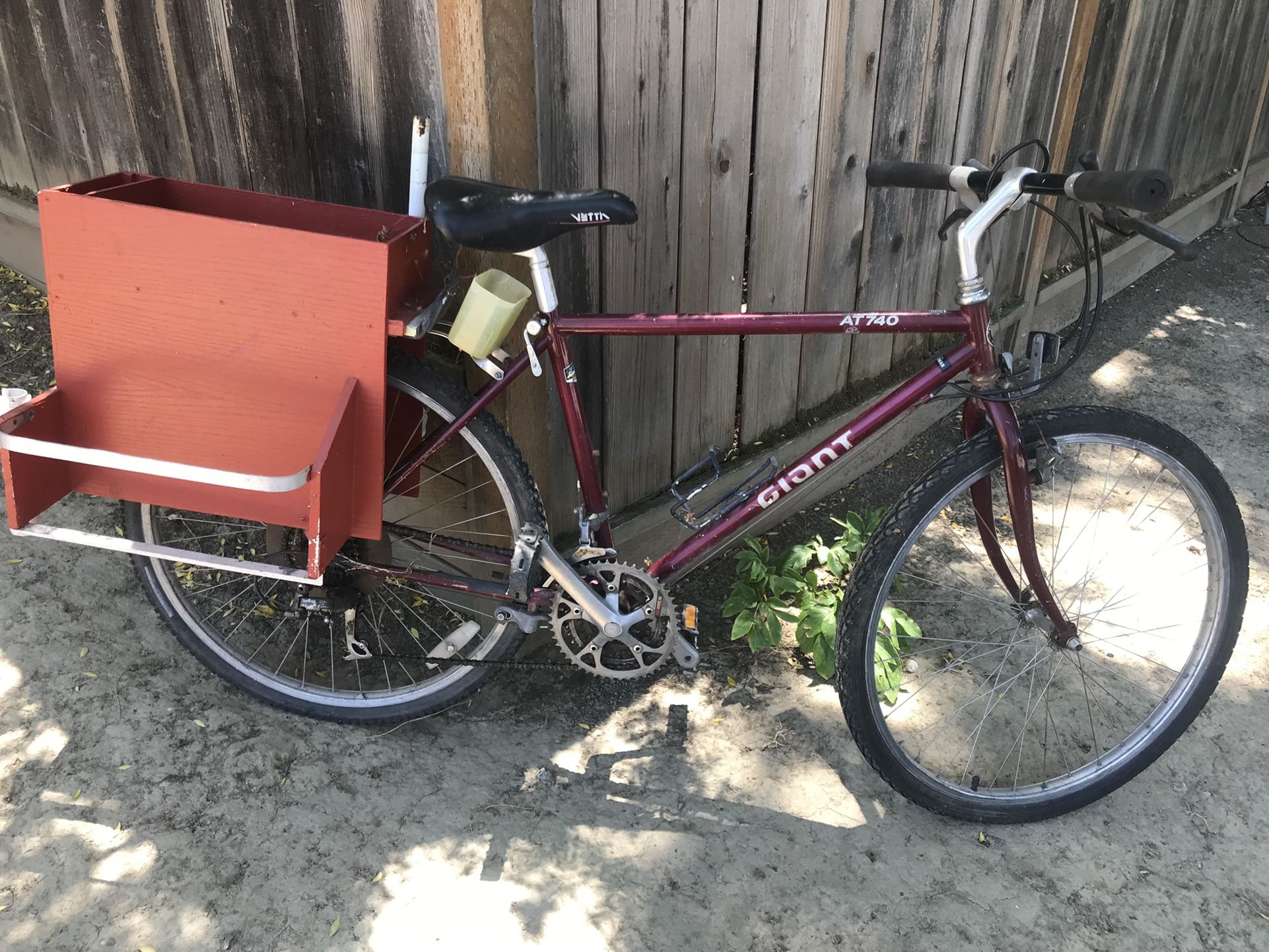 Mountain Bike With Custom Rack For fishing 