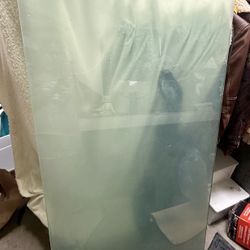 Frosted 31x58 1/2” Glass Table Top 