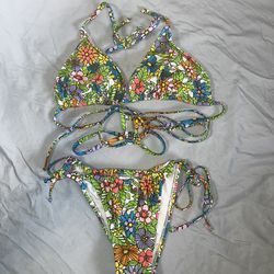 Women’s Target 70’s inspired floral Bathing Suit.