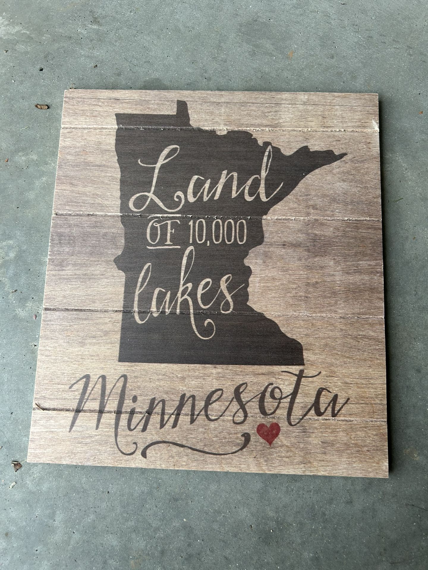 Minnesota Land Of 10,000 Lakes SIGN