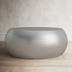Davenport Coffee Table Silver Metal