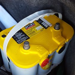 Yellow Top Optima Batteries With 6 month warranty.