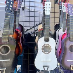 Wooden acoustic guitars for children