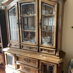China Hutch And Matching Dining Table.