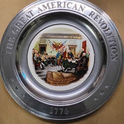 Collectibles Pewter Plate "The Great American Revolution 1776" $25 OBO 