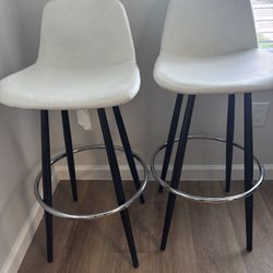 White Bar Stools Set Of Two