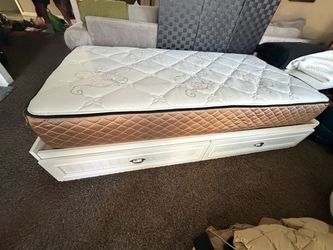 Twin storage bed  with mattress