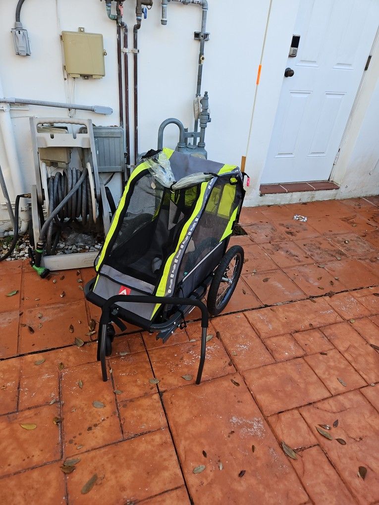 Allen Sports 1-Child Bicycle Trailer & Stroller, Green