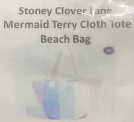 Stoney Clove Lane Mermaid Terry Cloth Tote Beach Bag