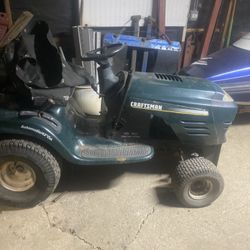 Lawn Tractor  With Plow And  Grass Deck 
