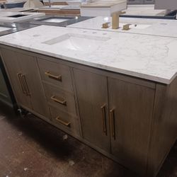 60" Bathroom Vanity with Top & Sink for $950