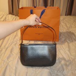 Authentic Louis Vuitton LV Fowler Navy Handbag Purse Monogram Mat M55142