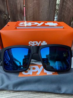 Spy Optic Cyrus Soft Matte Black DRK GRY POLARIZED DRK BLUE With extra Lenses!