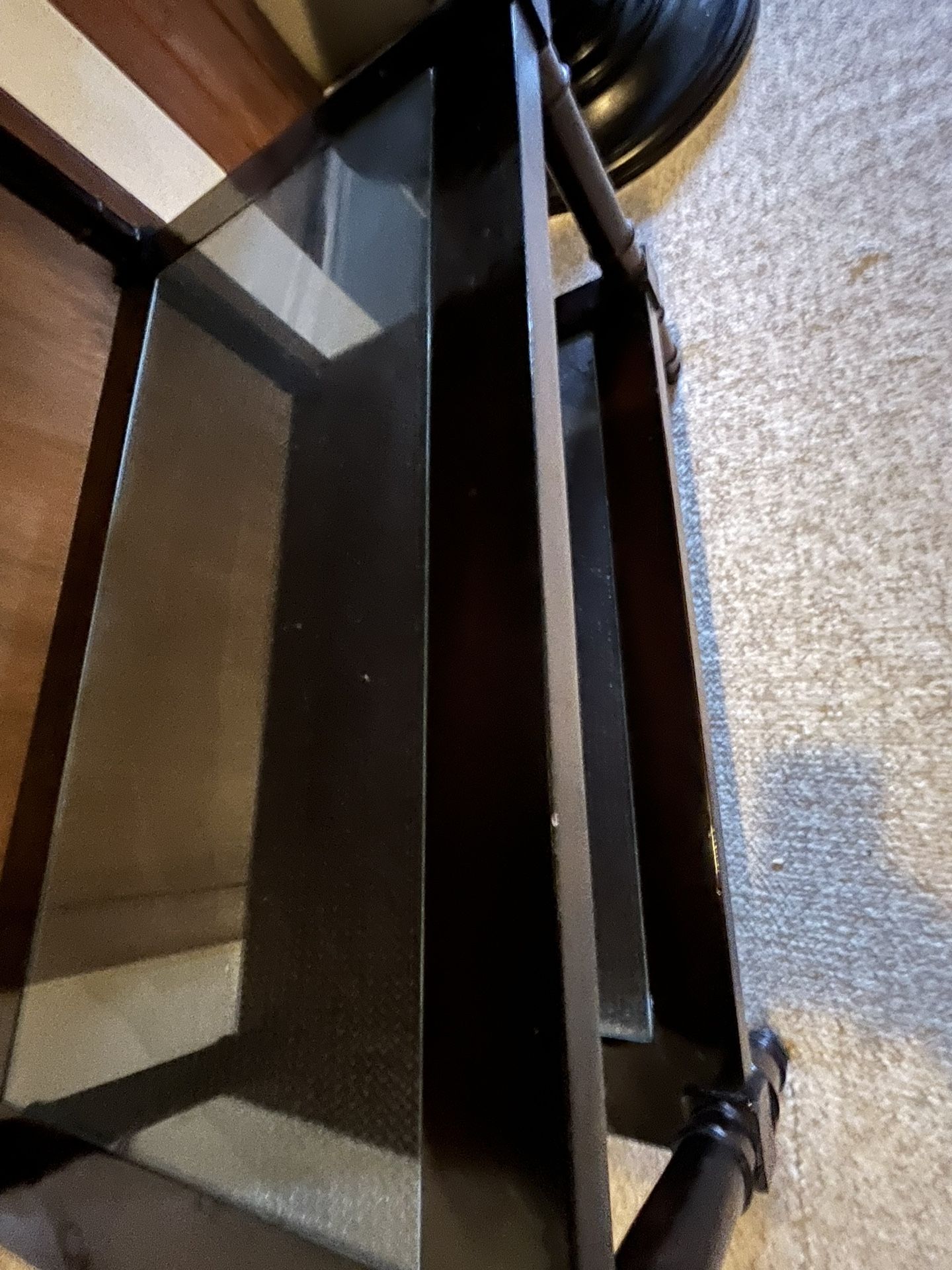 Accent Table - Wood/Glass Shelves