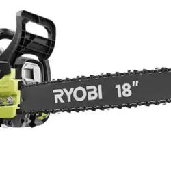 Ryobi 18" 38cc Gas CHAINSAW.  used on one job 