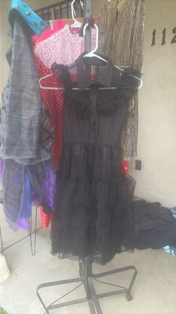 Black Mini Dress with Tulle Skirt