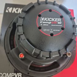 KICKER ( 1 ) 10 INCH DUAL 4 OHM VOICE COIL CAR SUBWOOFER 700 WATTS