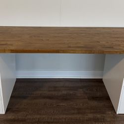 Large Desk with Butcher Block Top