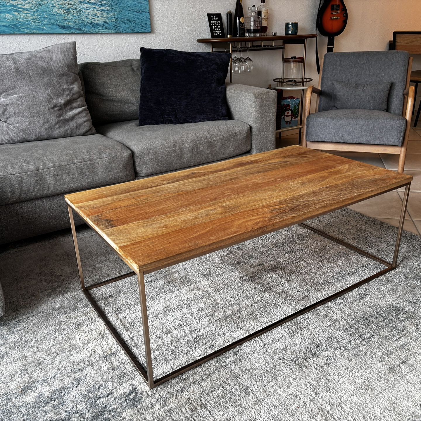 West Elm Rectangle Coffee Table 44" X 24”