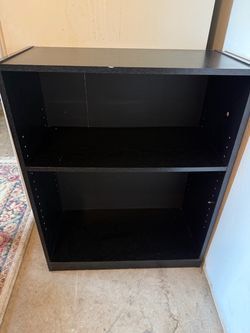 Black 1-Shelf Bookcase