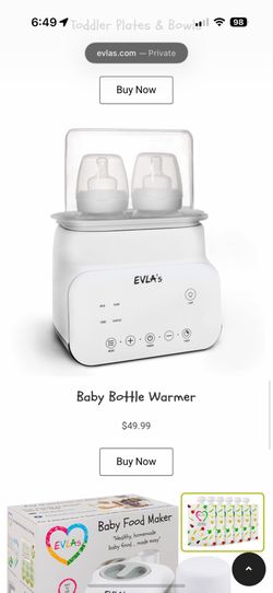 EVLAs Baby bottle warmer