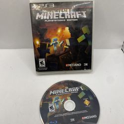 Minecraft -PlayStation 3 Edition (Sony PlayStation 3, 2014)  Tested