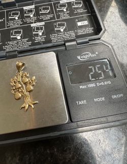 10k gold money tree pendant