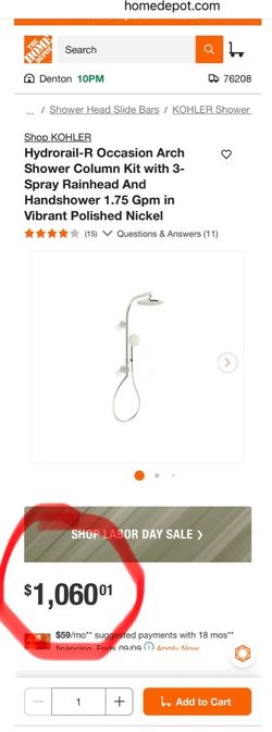 Hydrorail-R Occasion Arch Shower Column Kit with 3-Spray Rainhead And Handshower 1.75 Gpm in Vibrant Polished Nickel