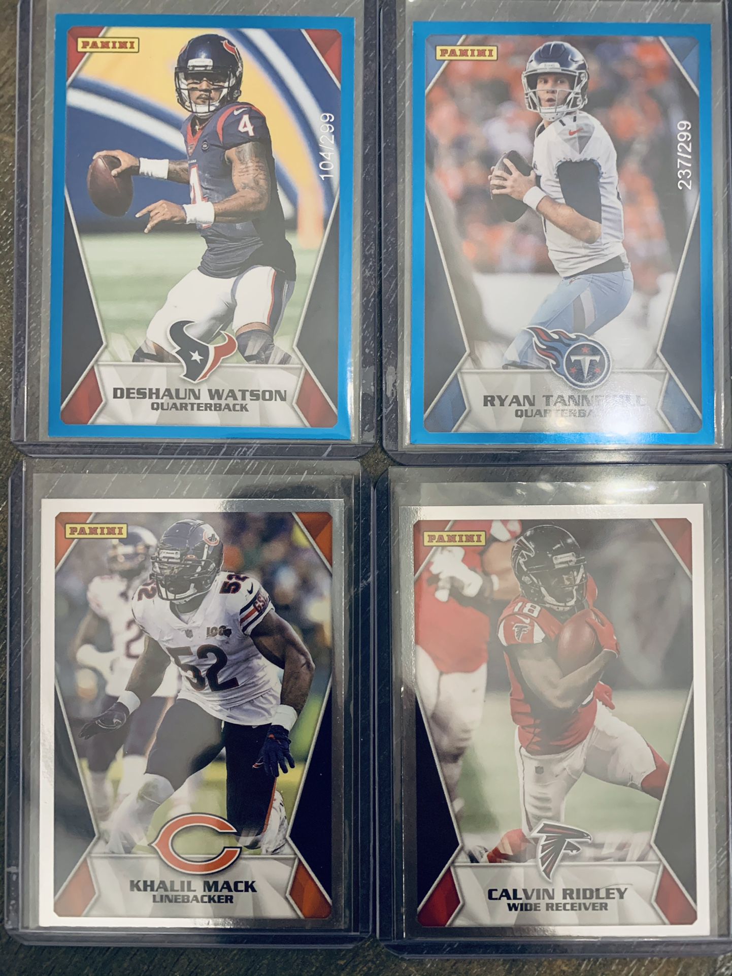 Panini Football Blue Parallel And Silver Parallel Short Print Football Cards