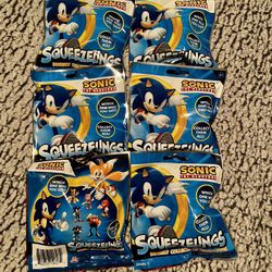 6 Sonic the Hedgehog Squeezelings Mystery Pack (1 RANDOM Figure In Each Pack)