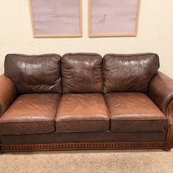 Leather Sofa 87” Wide $100 