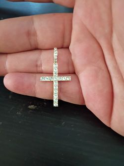 Gold chain with cross pendant