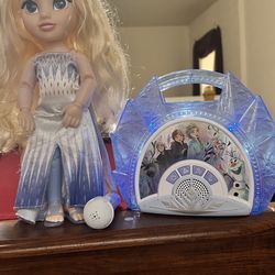 Elsa doll and Sing Along Boombox