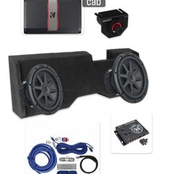 SILVERADO OR SIERRA 2014-2018 BASS PACKAGE KICKER AUDIO INSTALLED 