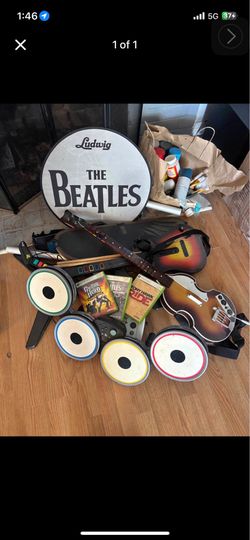 Xbox 360 Beatles Rockband Guitars and Drumset