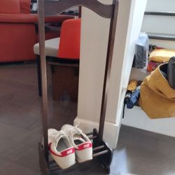 Antique 100 Yrs Old Attic Find Shoe Valet Stand