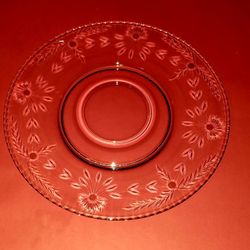 Hand-Etched Vintage 1930s Crystal Platter! EXTRAORDINARY CRAFTSMANSHIP! In EXCELLENT Condition! $50 OBO!