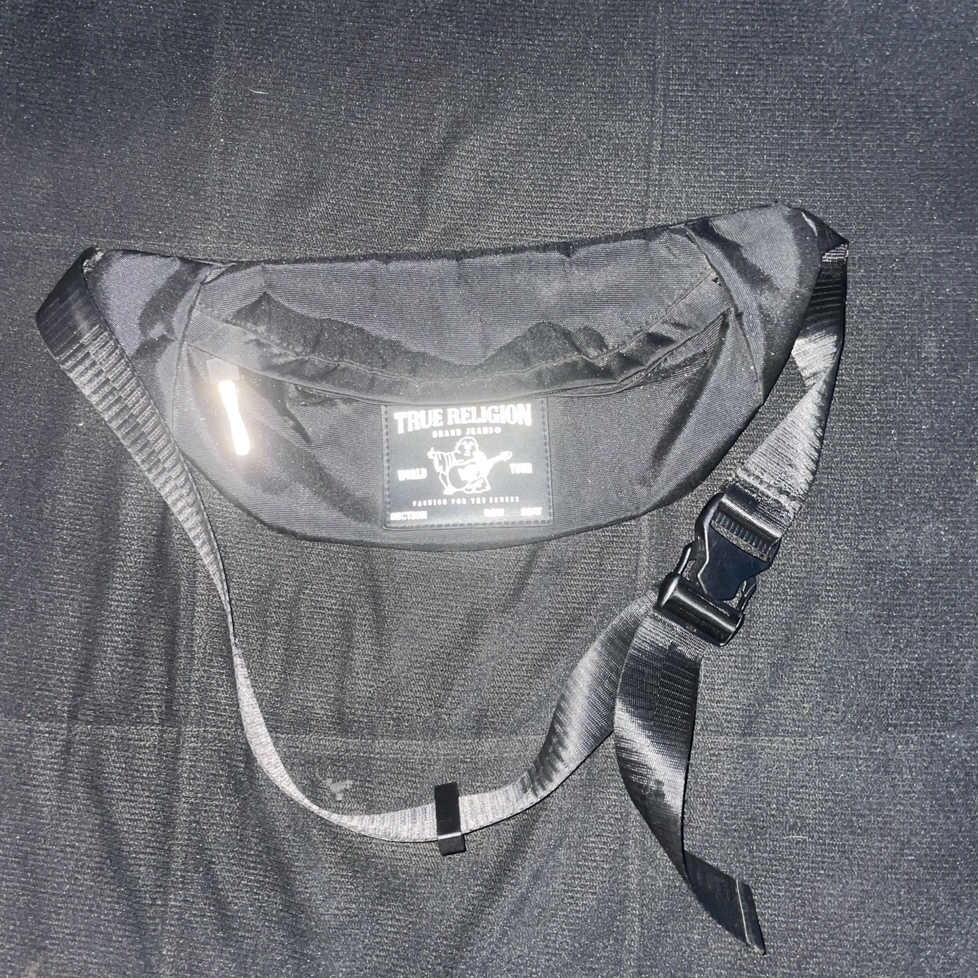 Black True Religion Fanny Pack