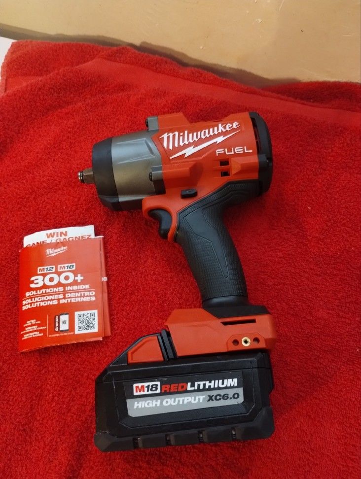 1600 Lbs Torque M18 Milwaukee Fuel 1/2 Impacto Con Bateria $$330