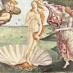 SANDRO BOTTICELLI Italy, The Birth of Venus Original Vintage Fine Art Print 30’s USA Printed Antique Artist Collectible Italian Florentine School